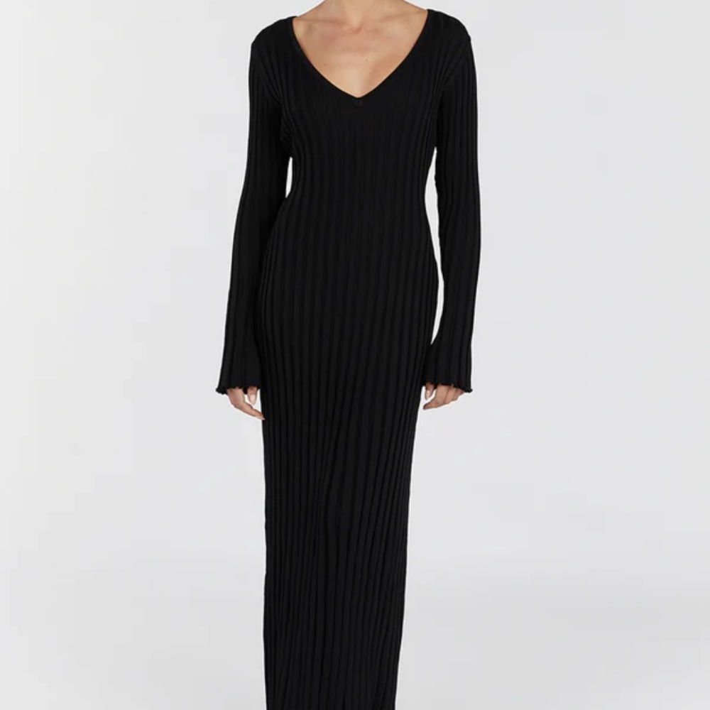 DISSH REIGN SLEEVED KNIT MIDI DRESS
